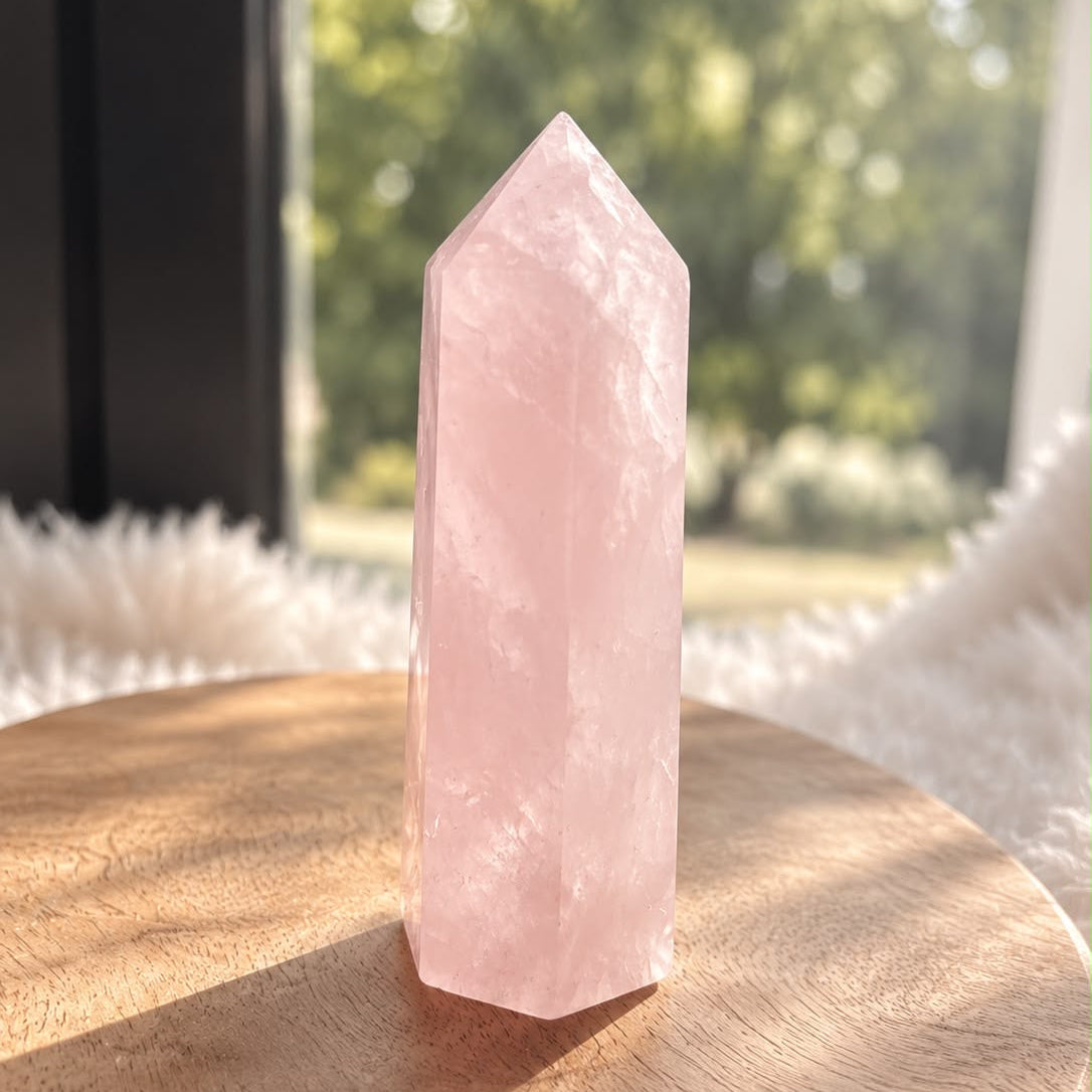 Punta de Cuarzo Rosa