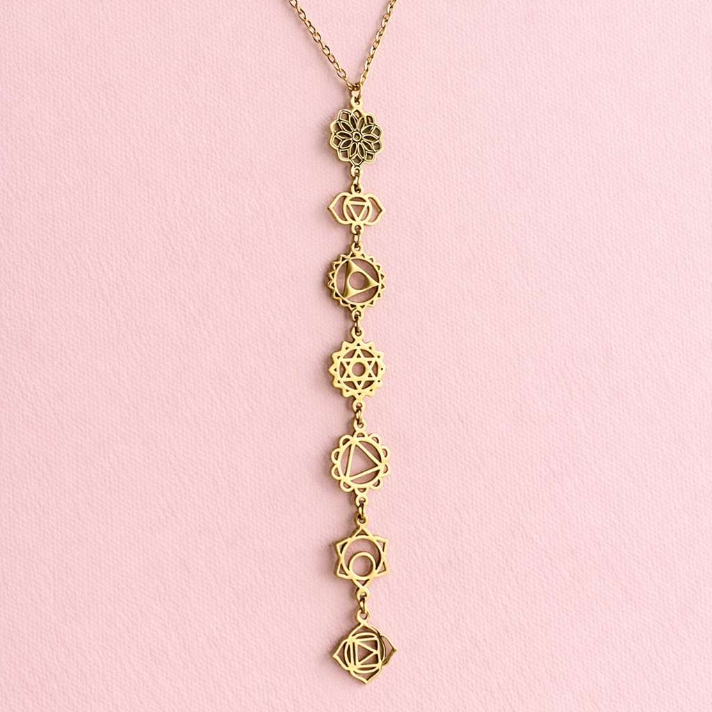COLLAR CHAKRAS DORADO