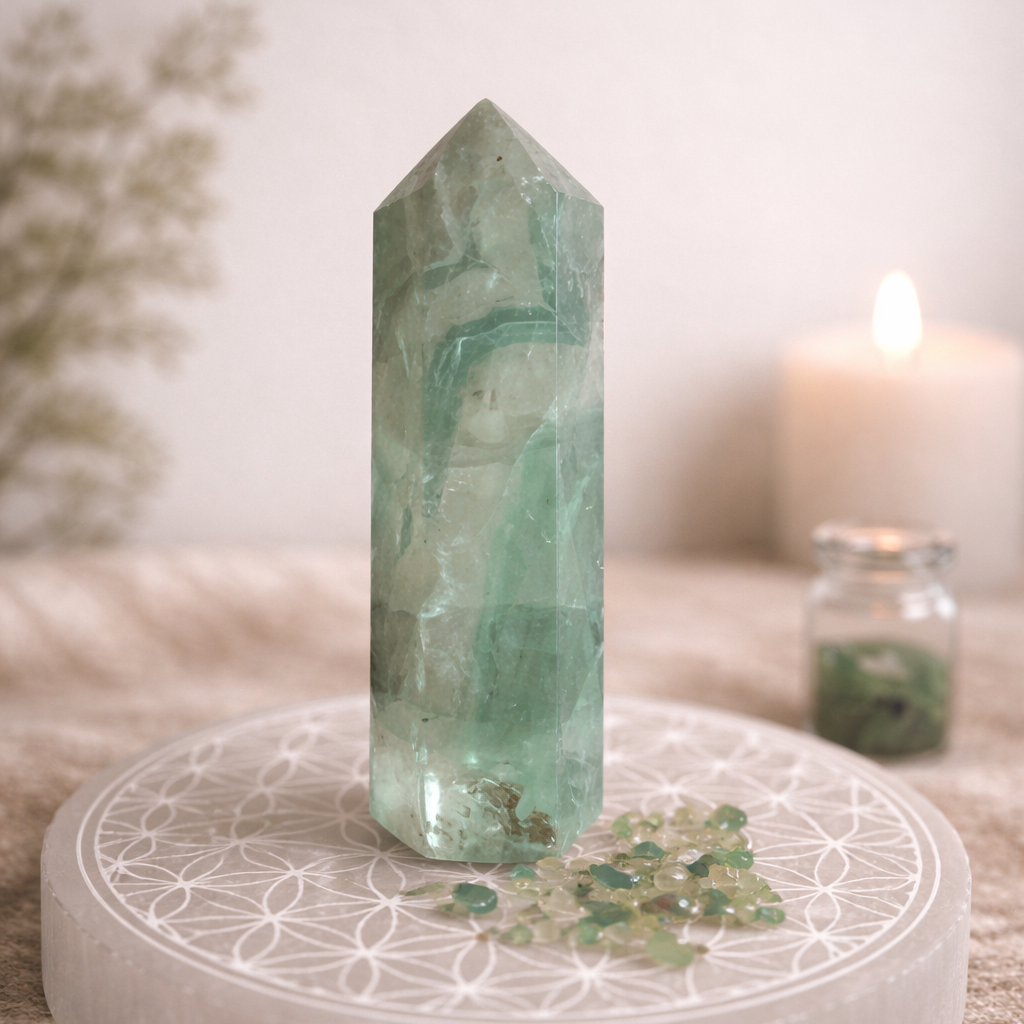 FLUORITA VERDE✨Claridad
