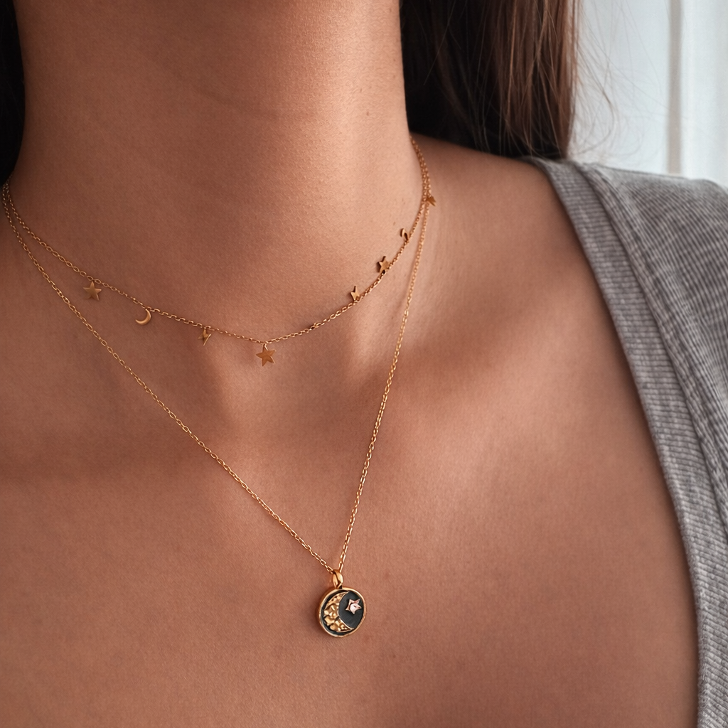 COLLAR LUNA Y ESTRELLA