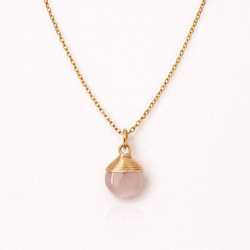 COLLAR CUARZO ROSA