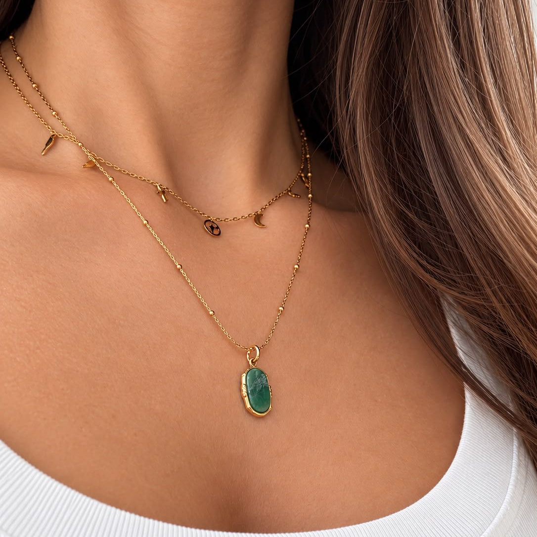 Collar Jade Verde · Tu amuleto de buena suerte