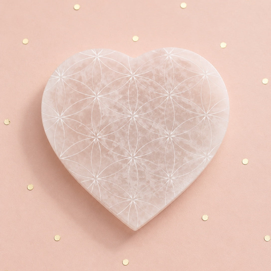 BASE DE SELENITA CORAZÓN