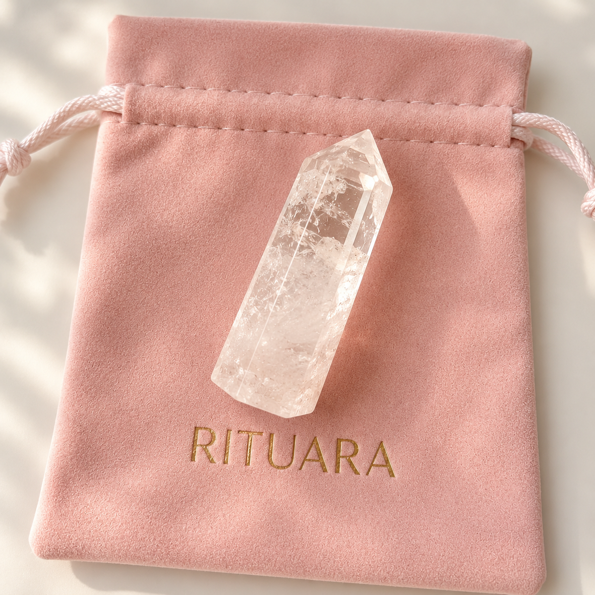Punta de cuarzo blanco · Claridad y energía