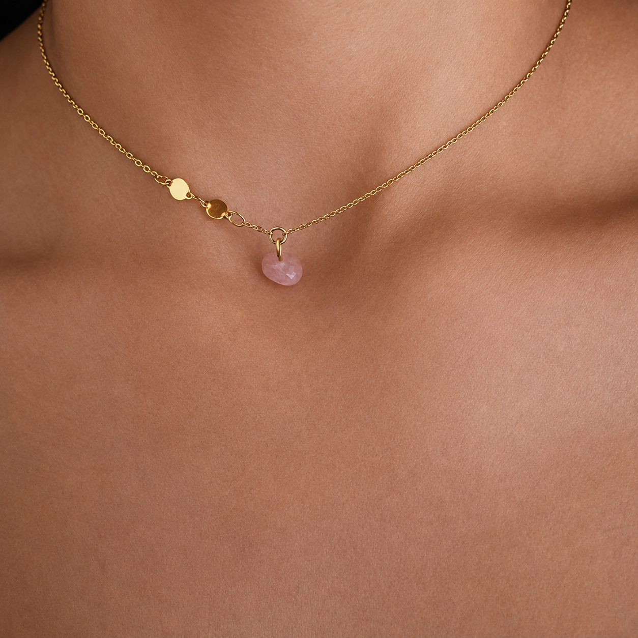 CHOKER CUARZO ROSA