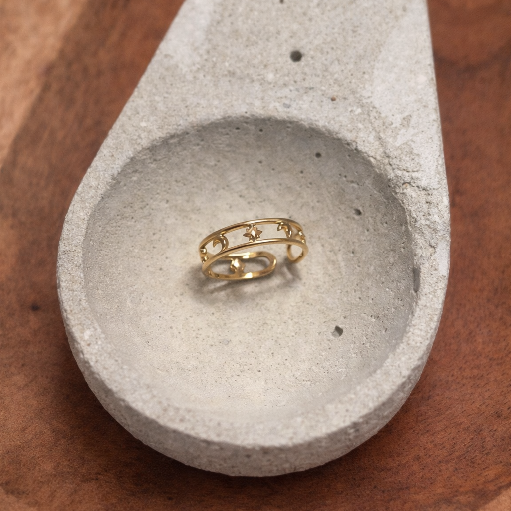ANILLO LUNAS Y ESTRELLAS