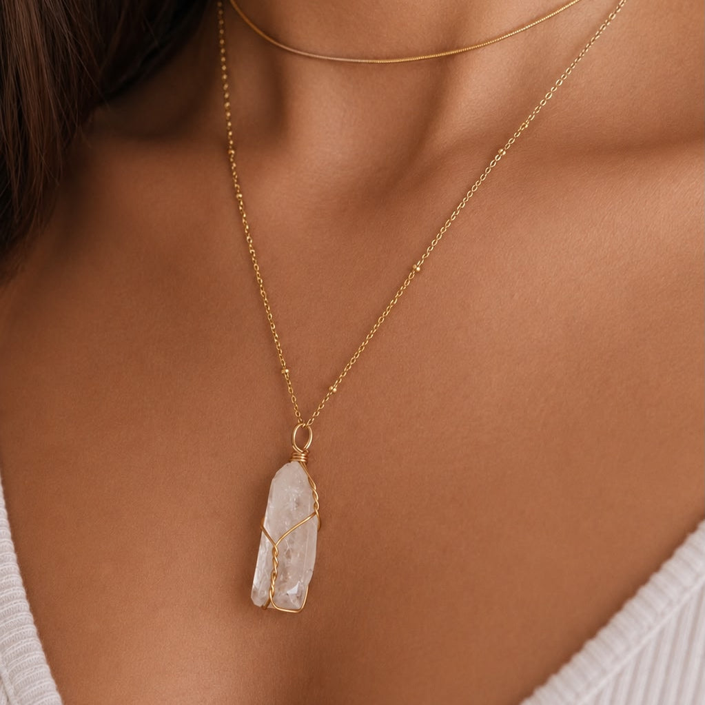 COLLAR CUARZO BLANCO